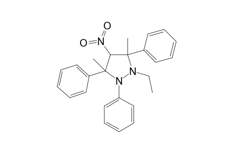 2-Ethyl-3,5-dimethyl-4-nitro-1,3,5-triphenyl-pyrazolidine
