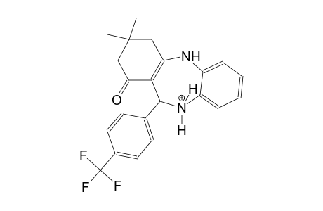 3,3-dimethyl-1-oxo-11-[4-(trifluoromethyl)phenyl]-2,3,4,5,10,11-hexahydro-1H-dibenzo[b,e][1,4]diazepin-10-ium