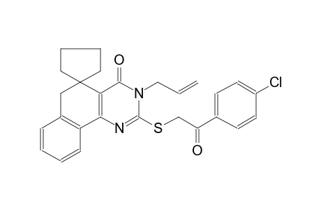 3-allyl-2-((2-(4-chlorophenyl)-2-oxoethyl)thio)-3H-spiro[benzo[h]quinazoline-5,1'-cyclopentan]-4(6H)-one