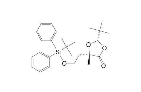 1,3-Dioxolan-4-one, 2-(1,1-dimethylethyl)-5-[2-[[(1,1-dimethylethyl)diphenylsilyl]oxy]ethyl]-5-methyl-, (2S-cis)-