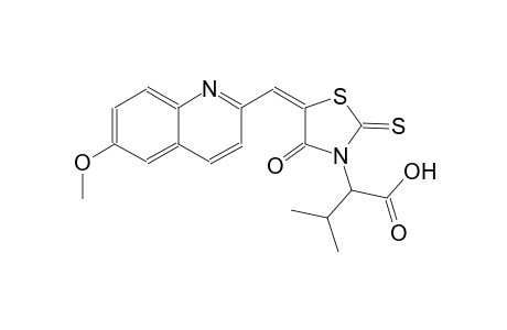3-thiazolidineacetic acid, 5-[(6-methoxy-2-quinolinyl)methylene]-alpha-(1-methylethyl)-4-oxo-2-thioxo-, (5E)-