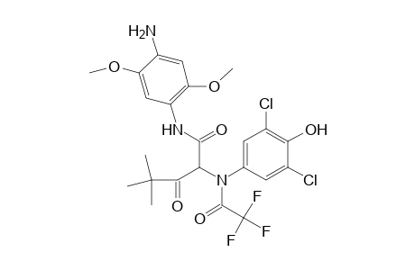 Pentanamide, N-(4-amino-2,5-dimethoxyphenyl)-2-[(3,5-dichloro-4-hydroxyphenyl)(2,2,2-trifluoroacetyl)amino]-4,4-dimethyl-3-oxo-