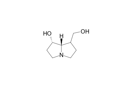 (1R*,7R*,7aR*)-(+-)-7-hydroxy-7-hydroxymethyl-2,3,5,6,7,7a-hexahydro-1H-pyrrolizine-1-methanol [(+-)-Turneforcidine]