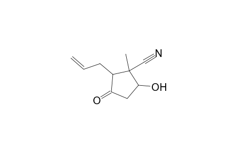 Cyclopentanecarbonitrile, 5-hydroxy-1-methyl-3-oxo-2-(2-propenyl)-
