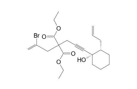 cis-1-[6'-Bromo-4',4'-bis(ethoxycarbonyl)-6'-heptene-1'-ynyl]-1-hydroxy-2-(2"-propenyl)cyclohexane