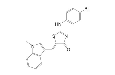 (5Z)-2-(4-bromoanilino)-5-[(1-methyl-1H-indol-3-yl)methylene]-1,3-thiazol-4(5H)-one