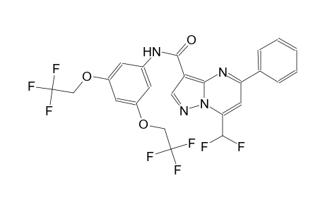 N-[3,5-bis(2,2,2-trifluoroethoxy)phenyl]-7-(difluoromethyl)-5-phenylpyrazolo[1,5-a]pyrimidine-3-carboxamide