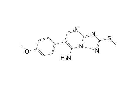 7-AMINO-6-(p-METHOXYPHENYL)-2-(METHYLTHIO)-s-TRIAZOLO[1,5-a]PYRIMIDINE