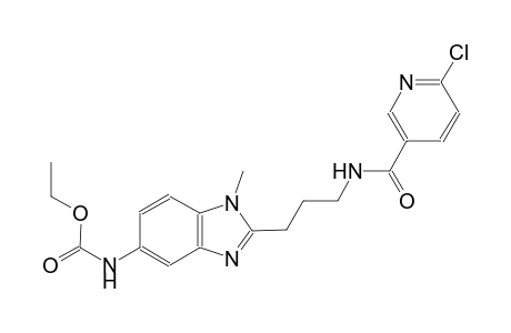 carbamic acid, [2-[3-[[(6-chloro-3-pyridinyl)carbonyl]amino]propyl]-1-methyl-1H-benzimidazol-5-yl]-, ethyl ester