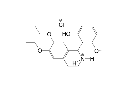 isoquinolinium, 6,7-diethoxy-1,2,3,4-tetrahydro-1-(2-hydroxy-6-methoxyphenyl)-, chloride