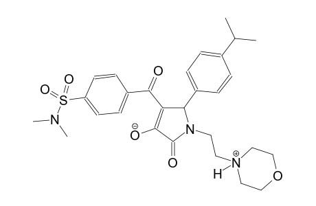 4-(4-(N,N-dimethylsulfamoyl)benzoyl)-5-(4-isopropylphenyl)-1-(2-(morpholino-4-ium)ethyl)-2-oxo-2,5-dihydro-1H-pyrrol-3-olate