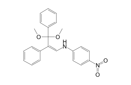 1,1-Dimethoxy-1,2-diphenyl-3-(4-nitrophenyl)amino-2-propene