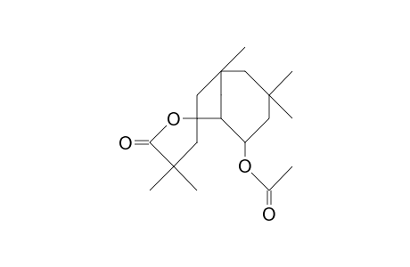 5-Acetoxy-1,3,3,4',4'-pentamethyl-bicyclo(4.2.1)nonane-7-spiro-2'-(tetrahydro-furan)-5'-one