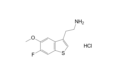 3-(2-aminoethyl)-6-fluoro-5-methoxybenzo[b]thiophene, hydrochloride
