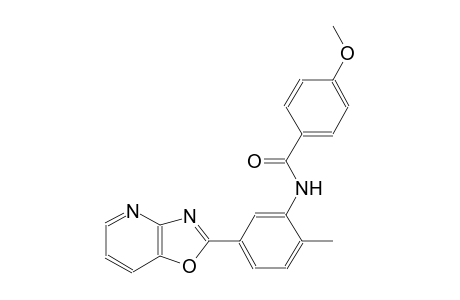 benzamide, 4-methoxy-N-(2-methyl-5-oxazolo[4,5-b]pyridin-2-ylphenyl)-