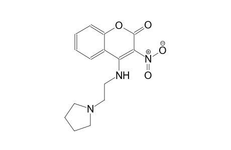 3-nitro-4-{[2-(1-pyrrolidinyl)ethyl]amino}-2H-chromen-2-one