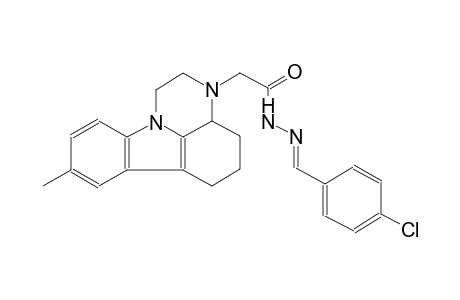 N'-[(E)-(4-chlorophenyl)methylidene]-2-(8-methyl-1,2,3a,4,5,6-hexahydro-3H-pyrazino[3,2,1-jk]carbazol-3-yl)acetohydrazide