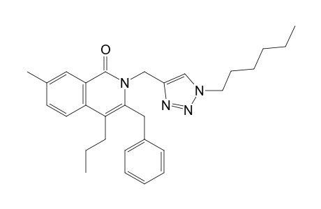3-Benzyl-2-[(1-n-hexyl-1H-1,2,3-triazol-4-yl)methyl]-7-methyl-4-n-propylisoquinolin-1(2H)-one