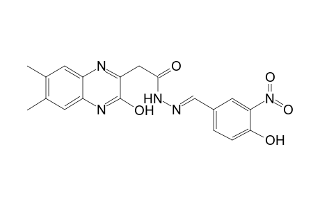 (3-hydroxy-6,7-dimethyl-quinoxalin-2-yl)-acetic acid (4-hydroxy-3-nitro-benzylidene)-hydrazide