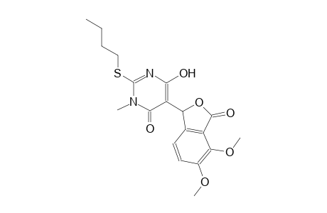 2-(butylsulfanyl)-5-(4,5-dimethoxy-3-oxo-1,3-dihydro-2-benzofuran-1-yl)-6-hydroxy-3-methyl-4(3H)-pyrimidinone