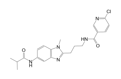 3-pyridinecarboxamide, 6-chloro-N-[3-[1-methyl-5-[(2-methyl-1-oxopropyl)amino]-1H-benzimidazol-2-yl]propyl]-