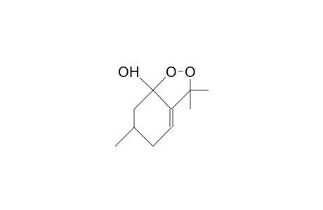 6-Hydroxy-4,9,9-trimethyl-7,8-dioxa-bicyclo(4.3.0)nonane