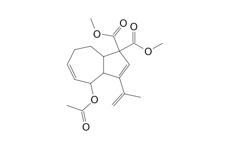 Dimethyl 2-Acetoxy-10-(propen-2-yl)bicyclo[5.3.0]deca-3,9-dien-8,8-dicarboxylate