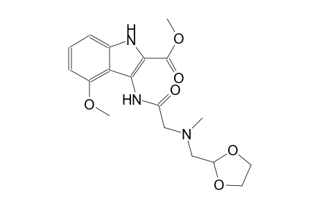 methyl 3-({[(1,3-dioxolan-2-ylmethyl)(methyl)amino]acetyl}amino)-4-methoxy-1H-indole-2-carboxylate