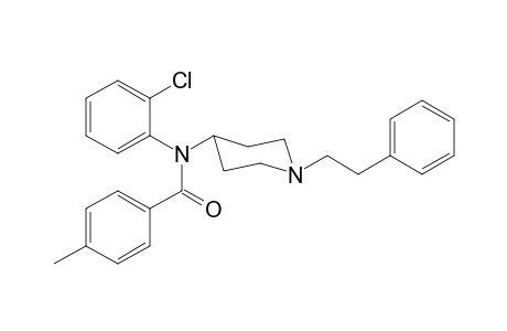N-(2-Chlorophenyl)-4-methyl-N-[1-(2-phenylethyl)piperidin-4-yl]benzamide