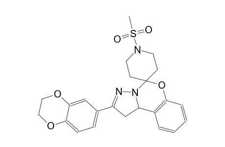 2-(2,3-dihydrobenzo[b][1,4]dioxin-6-yl)-1'-(methylsulfonyl)-1,10b-dihydrospiro[benzo[e]pyrazolo[1,5-c][1,3]oxazine-5,4'-piperidine]