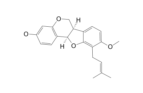 SANDWICENSIN;(6AR,11AR)-3-HYDROXY-9-METHOXY-10-ISOPRENYL-PTEROCARPAN