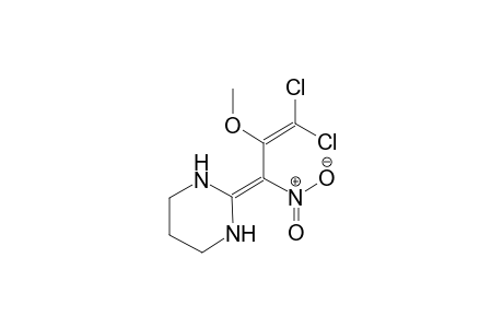 pyrimidine, 2-(3,3-dichloro-2-methoxy-1-nitro-2-propenylidene)hexahydro-