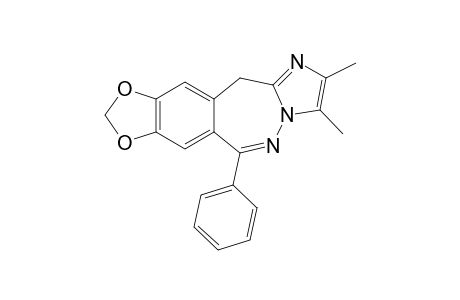 5-Phenyl-8,9-dimethyl-11H-1,3-dioxolo[4,5-h]imidazo[1,2-c][2,3]benzodiazepine