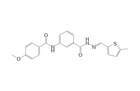 benzoic acid, 3-[(4-methoxybenzoyl)amino]-, 2-[(E)-(5-methyl-2-thienyl)methylidene]hydrazide