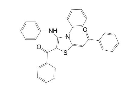 3-Phenyl-4-(phenylamino)-5-benzoyl-2,3-dihydro-2-phenylacylidenethiazole