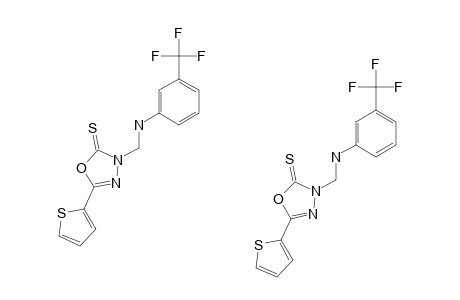 3-[(3-TRIFLUOROMETHYL)-PHENYL]-AMINOMETHYL-5-(2-THIENYL)-1,3,4-OXADIAZOLINE-2-THIONE