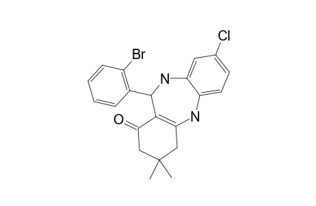 11-[(ORTHO-BROMO)-PHENYL]-8-CHLORO-3,3-DIMETHYL-2,3,4,5,10,11-HEXAHYDRO-1H-DIBENZO-[B,E]-[1,4]-DIAZEPIN-1-ONE