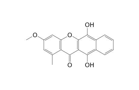 12H-Benzo[b]xanthen-12-one, 6,11-dihydroxy-3-methoxy-1-methyl-