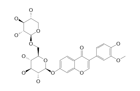 4'-HYDROXY-3'-METHOXYISOFLAVONE-7-O-BETA-D-APIOFURANOSYL-(1->6)-BETA-D-GLUCOPYRANOSIDE