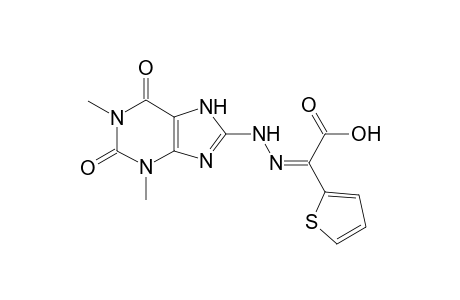 2-[(1',3'-Dimethyl-2',4'-dioxopurin-8'-yl)hydrazono]-2-(2"-thienyl)acetic acid