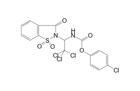 (4-chlorophenyl) N-[2,2,2-trichloro-1-(1,1,3-trioxo-1,2-benzothiazol-2-yl)ethyl]carbamate