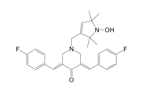 1-[(1-hydroxy-2,2,5,5-tetramethyl-2,5-dihydro-1H-pyrrol-3-yl)methyl]-(3E,5E)-3,5-Bis(4-fluorobenzylidene)piperidin-4-one