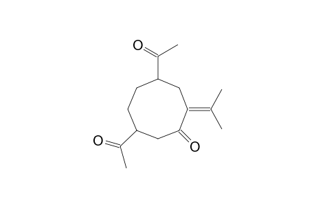 Cyclooctanone, 4,7-diacetyl-2-(1-methylethylidene)-