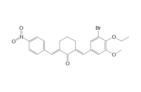 2-(3-Bromo-4-ethoxy-5-methoxybenzylidene)-6-(4-nitrobenzylidene)cyclohexanone