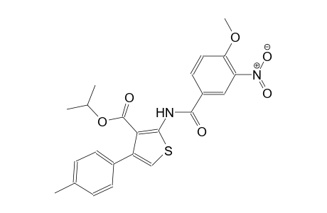 isopropyl 2-[(4-methoxy-3-nitrobenzoyl)amino]-4-(4-methylphenyl)-3-thiophenecarboxylate