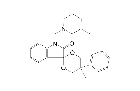 5'-methyl-1-((3-methylpiperidin-1-yl)methyl)-5'-phenylspiro[indoline-3,2'-[1,3]dioxan]-2-one