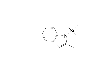 1H-Indole, 2,5-dimethyl-1-(trimethylsilyl)-