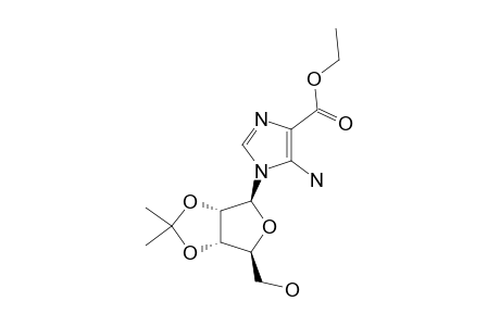 ETHYL-5-AMINO-1-(2,3-O-ISOPROPYLIDENE-BETA-D-RIBOFURANOSYL)-IMIDAZOLE-4-CARBOXYLATE