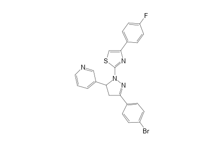 3-(p-Bromophenyl)-1-[4'-(4"-fluorophenyl)-2'-thiazolyl)-5-(3'-pyridyl)-2-pyrazoline