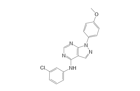 1H-pyrazolo[3,4-d]pyrimidin-4-amine, N-(3-chlorophenyl)-1-(4-methoxyphenyl)-